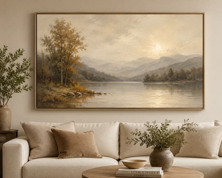 Elegant Modern Living Room Decor with Neutral Tones